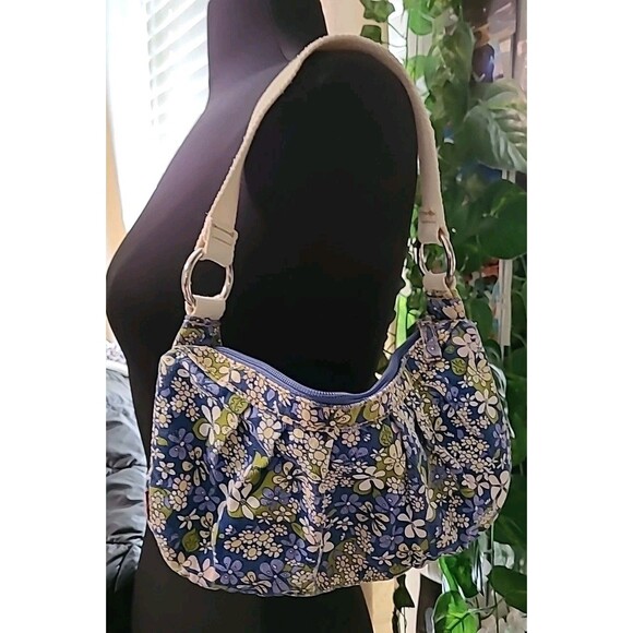 VTG Levi's Shoulder Purse Blue Floral Y2K Mini Multicolor 90s - Picture 7 of 7